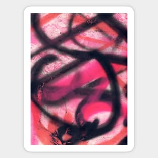 Abstract Pink Graffiti Street Art Pattern 005 Sticker